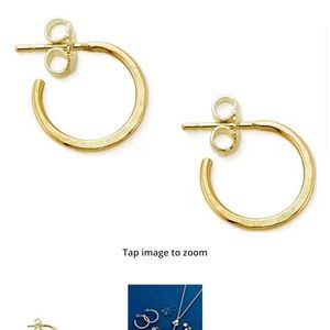 James Avery 14k Gold Classic Hammered Hoop Earrings, Small ⭐️